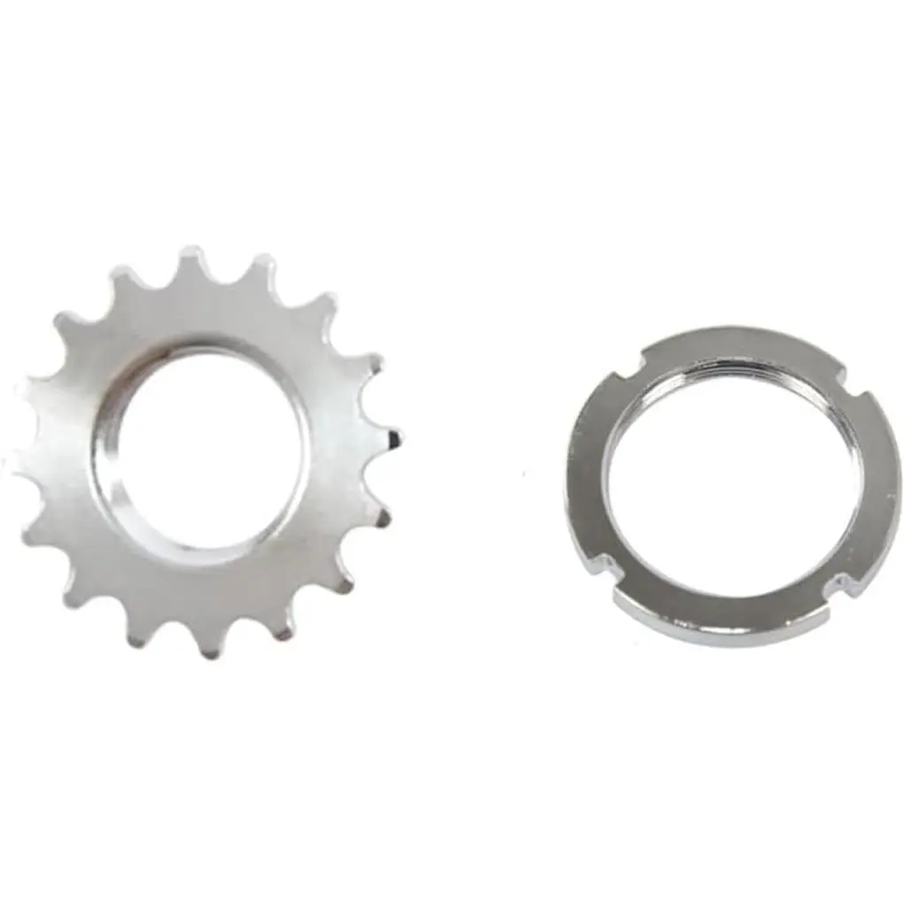 Fixed Gear Freewheel Cog Lockring Set for Fixie Track  | Steel components, 13T/14T/15T/16T/17T/18T freewheels for choose include matching lockring, Fit track fixie single speed