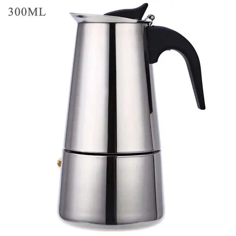 1 count Stainless Steel Coffee Pot, Mocha Espresso Latte Percolator Stove Coffee Maker Pot Percolator Drink Tool, Coffee Making Tool, Coffee Equipment