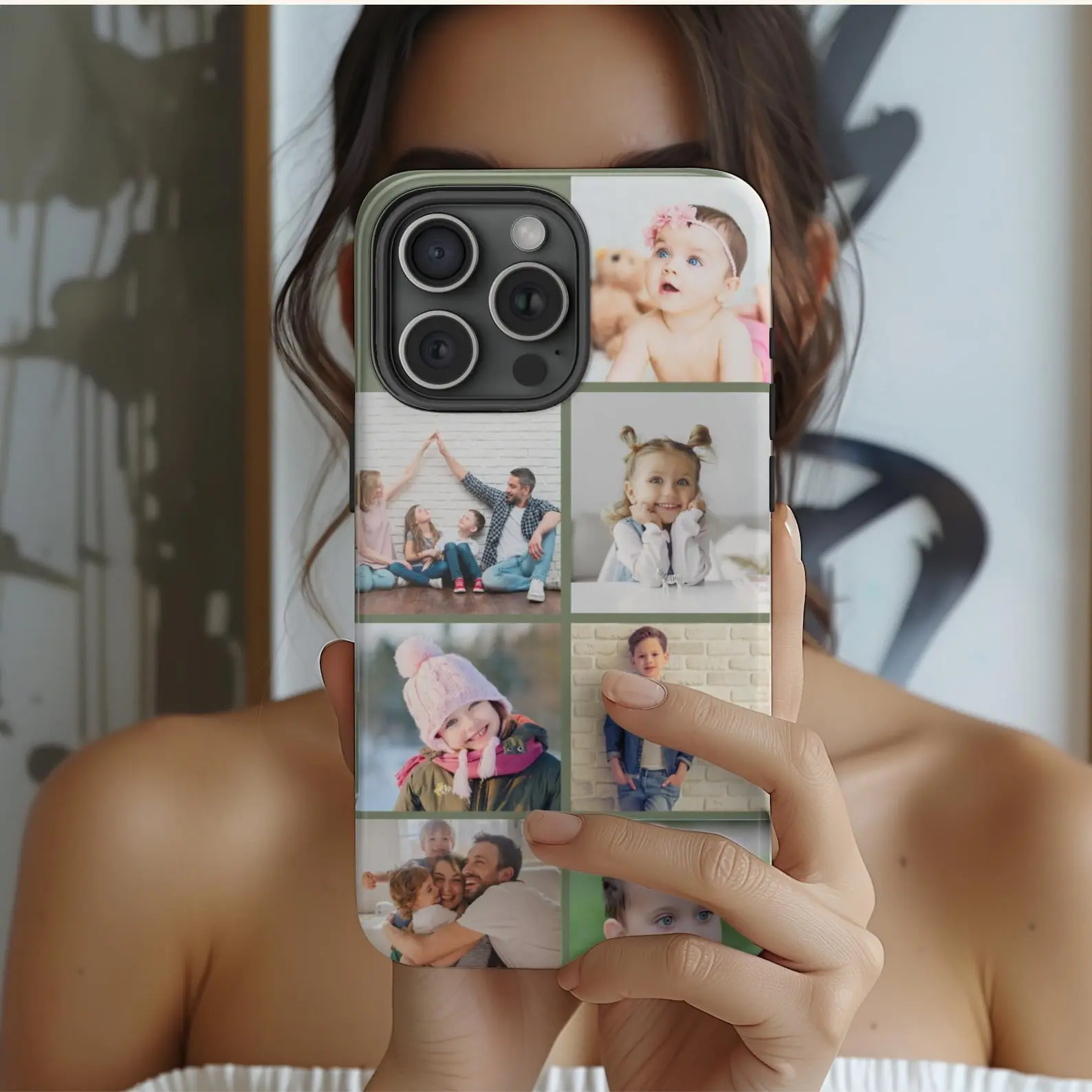 Personalized Custom Picture Collage Casing for Smartphone, Handheld Cellphone Devices - Compatible with iPhone 17,16,15,14,13, Galaxy S25,S24 Ultra,S23,S22+