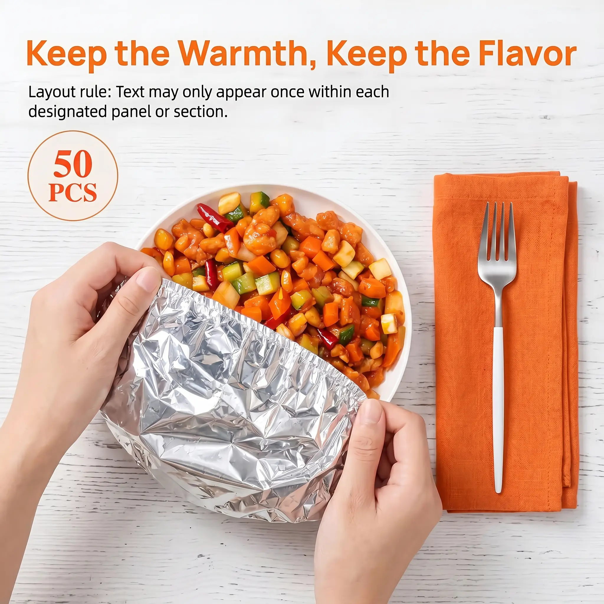 Upgrade Reusable Foil Food Covers with Elastic Edge |   Heat Retaining Dining Table Dish Lids |   Thermal Insulation & Freshness Keeping Foil Caps for Kitchen, Picnic