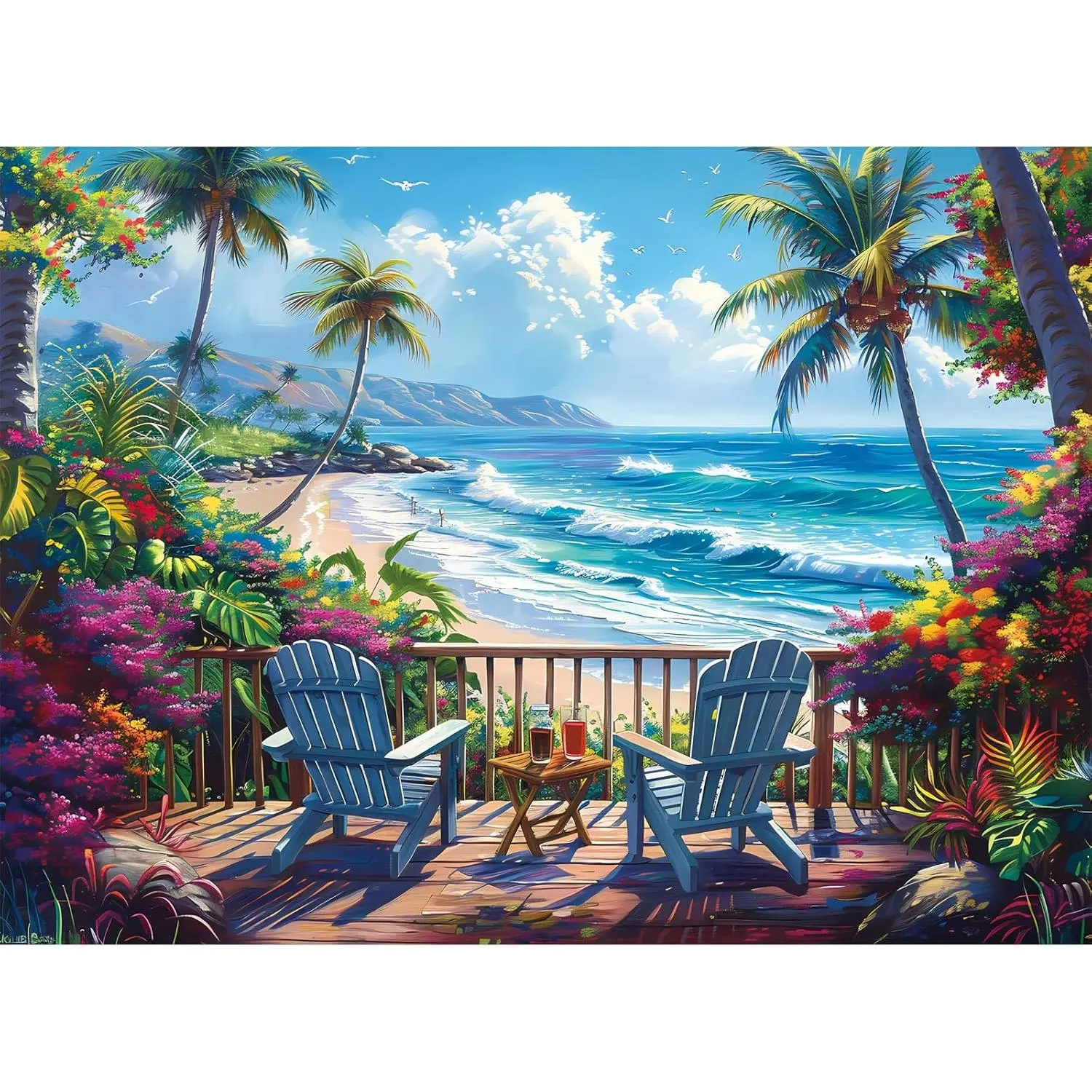 500-Piece Bright Wooden Jigsaw Puzzle for Adults, 20.5x15 in, Environmentally Friendly Wood Tiles, Strong Bite Force, Perfect Interlock, Back Letters, Dust-Free, Dry-Wipe, 1:1 Poster, Fully Trains Fine Movements, House Decoration Gift