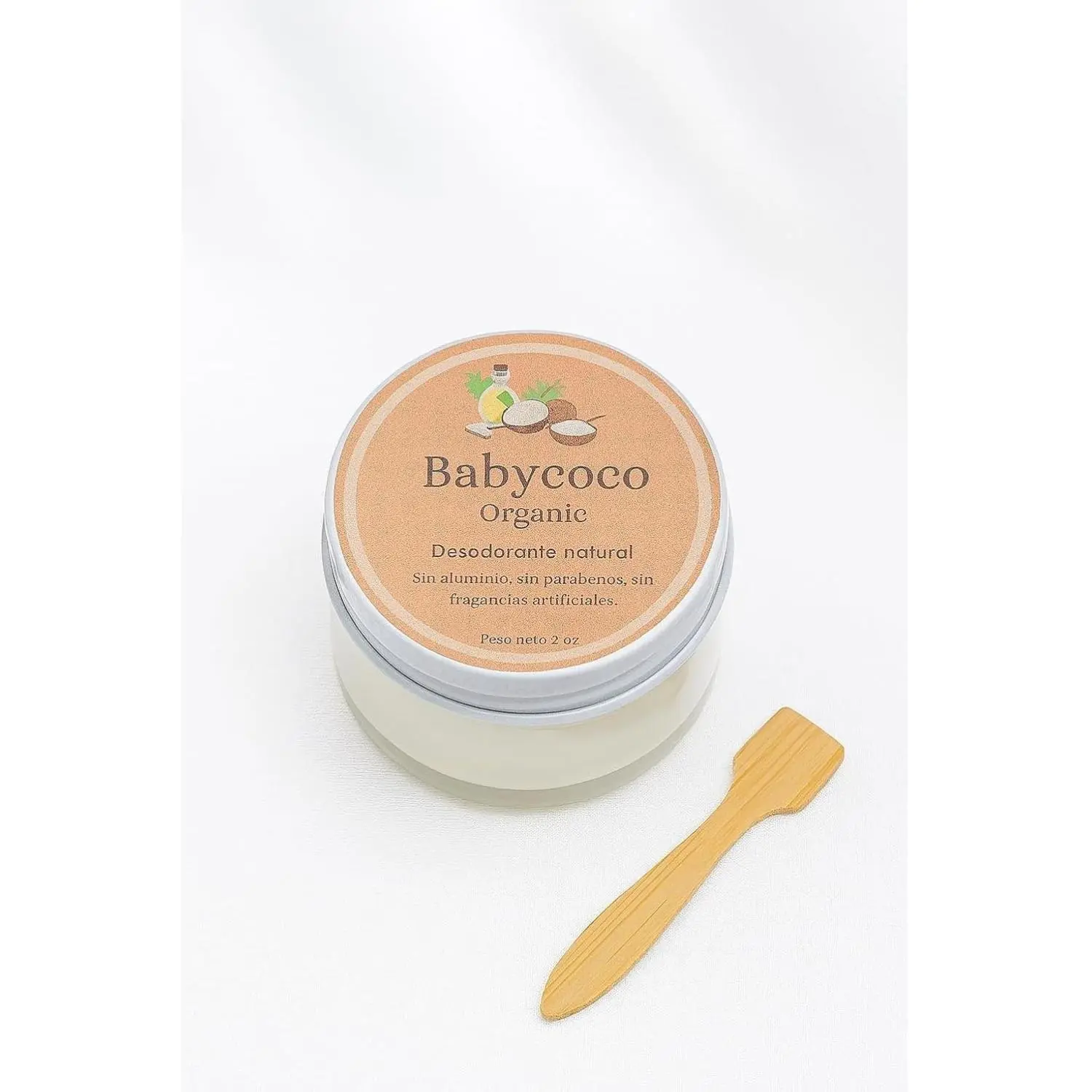 Desodorant natural artesanal Babycoco - sin aluminio |orgánico| vegano| hecho a mano 2 oz| desodorante para hombre y mujeres | aplica pequeña cantidad en tus axilas
