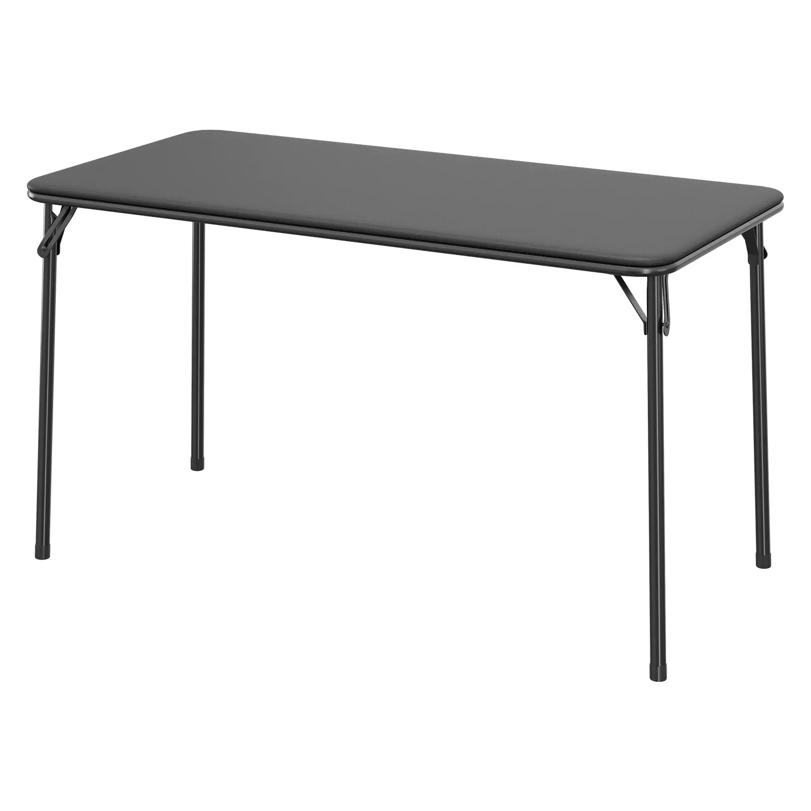 [SummerSale] GARVEE Portable Durable 4 Ft Folding Table, PU Leather Tabletop with Robust Metal Frame, Lightweight Indoor Outdoor Table/Home Furniture/Suitable for Parties, Picnics, Game Nights & Office/Best Gift Ideas/Christmas Gifts（Table only）