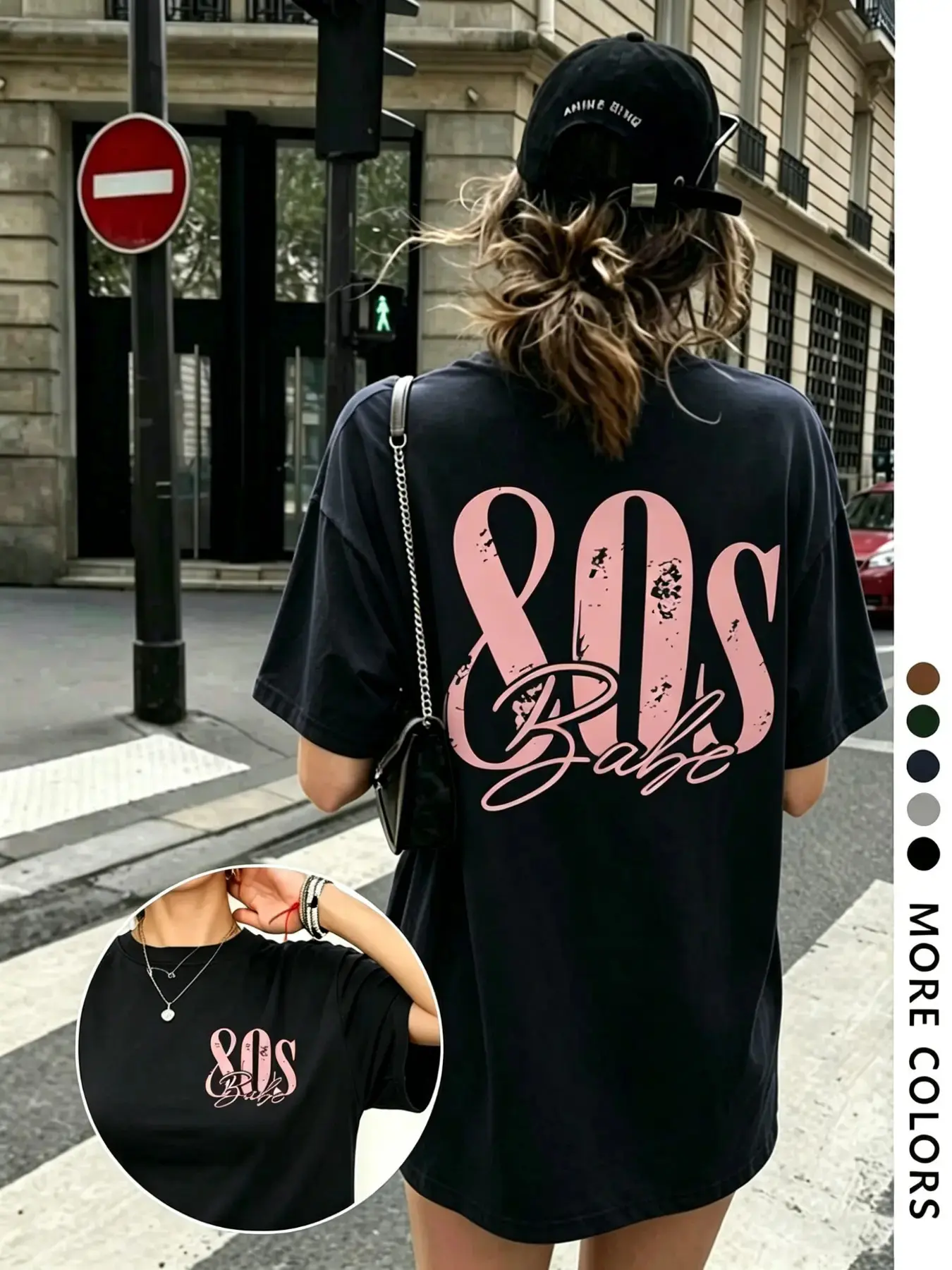 80s Babe Graphic T-Shirt for Women, Retro Printed Cotton Top, Comfy Oversized Baggy Streetwear, Custom Production Leadtime, Rapid Turnaround, Check, Apparel, Shortsleeve, Soft, Casual, Fabric, Tee, Tshirt, Streetwear For Women, Oversized Tshirt Women