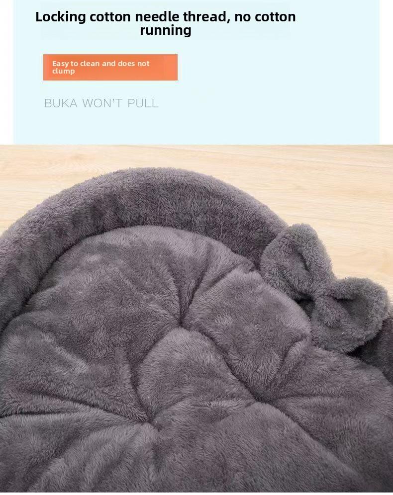 Heart Shaped Semi Enclosed Pet Bed Cute Cat Cave Warm Dog Cushion Nest All Season Universal Cat House Villa for Kitten Puppy