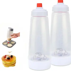 Pancake Batter Dispenser with Blender Balls: Kitchen Batter Squeezer for Cupcakes, Pancakes, Muffins – A Handy, Convenient Kitchen Tool