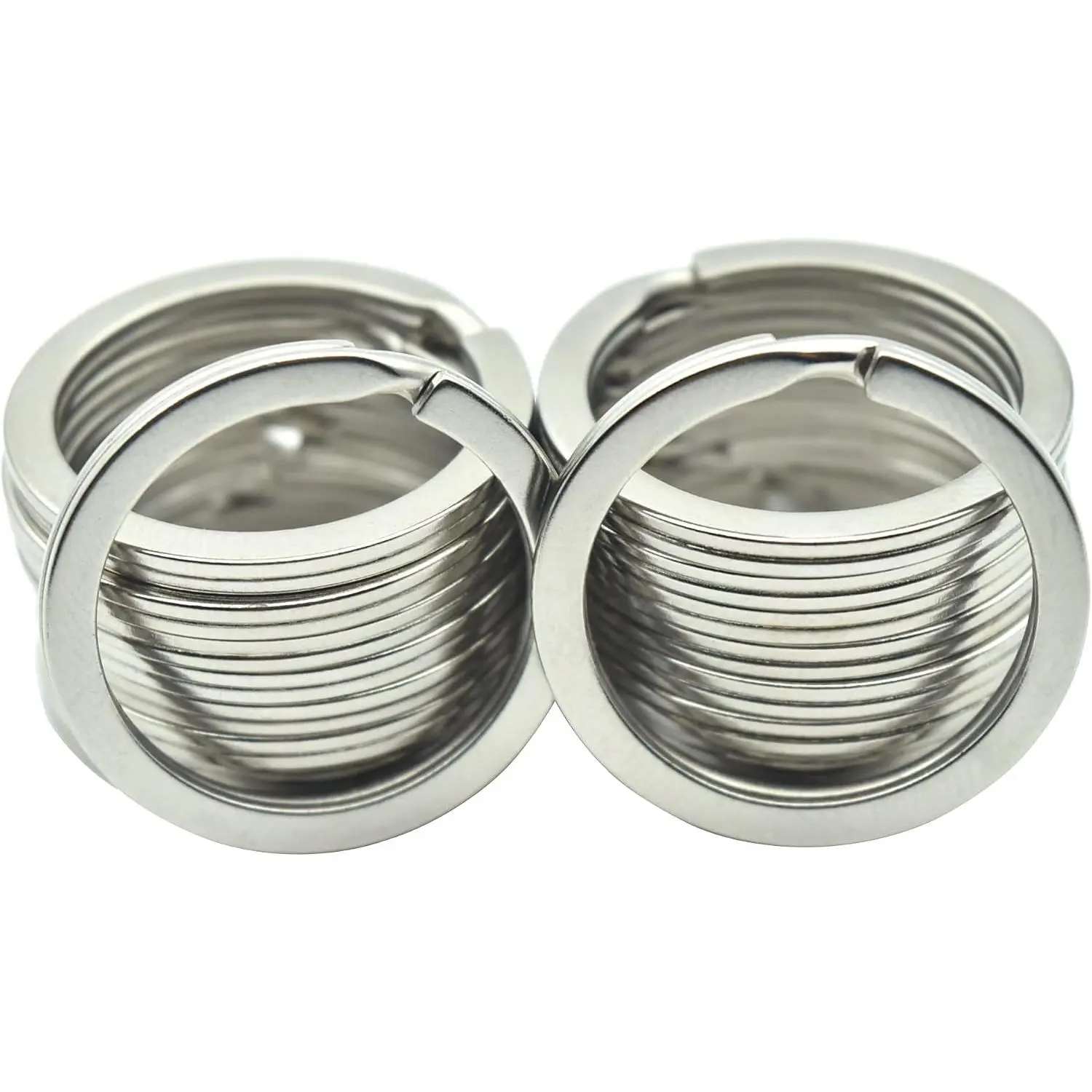 20 Pack Key Ring  1 Inch 25mm Diameter Metal Flat Split Key Chains Rings for    Tag Office Lanyards  Attachment