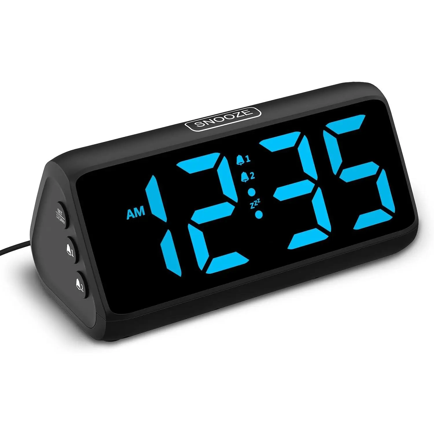 Digital  Clocks for Bedrooms, Loud  Clock with  Alarms, Bold Digits, 5 Dimmers, 4 Volumes, Snooze, Bedside Clock for Deep Sleepers  Teens Seniors, Plug in Clock, Easy to Set