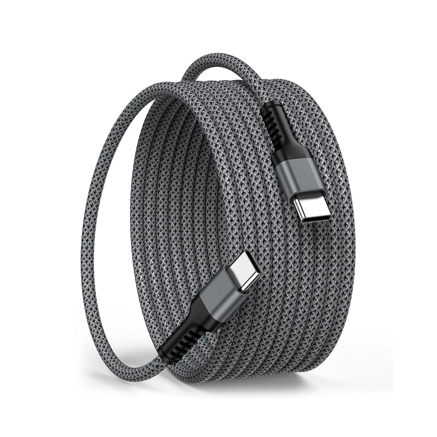USB-C to USB-C  6ft Type C    for  17/17e/16/15 | 60W Braided  PD Type C Charger Cord for  17 16 15 Series,  S25/S24 Ultra/S23/A17/A16/A15/A57/A56/A37/A36/A27
