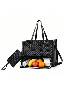 2-Piece Waterproof Women's Crossbody Shoulder Bag, Insulated Cooler Pouch, Non-Food Contact, Daily & Business Use, Durable Design