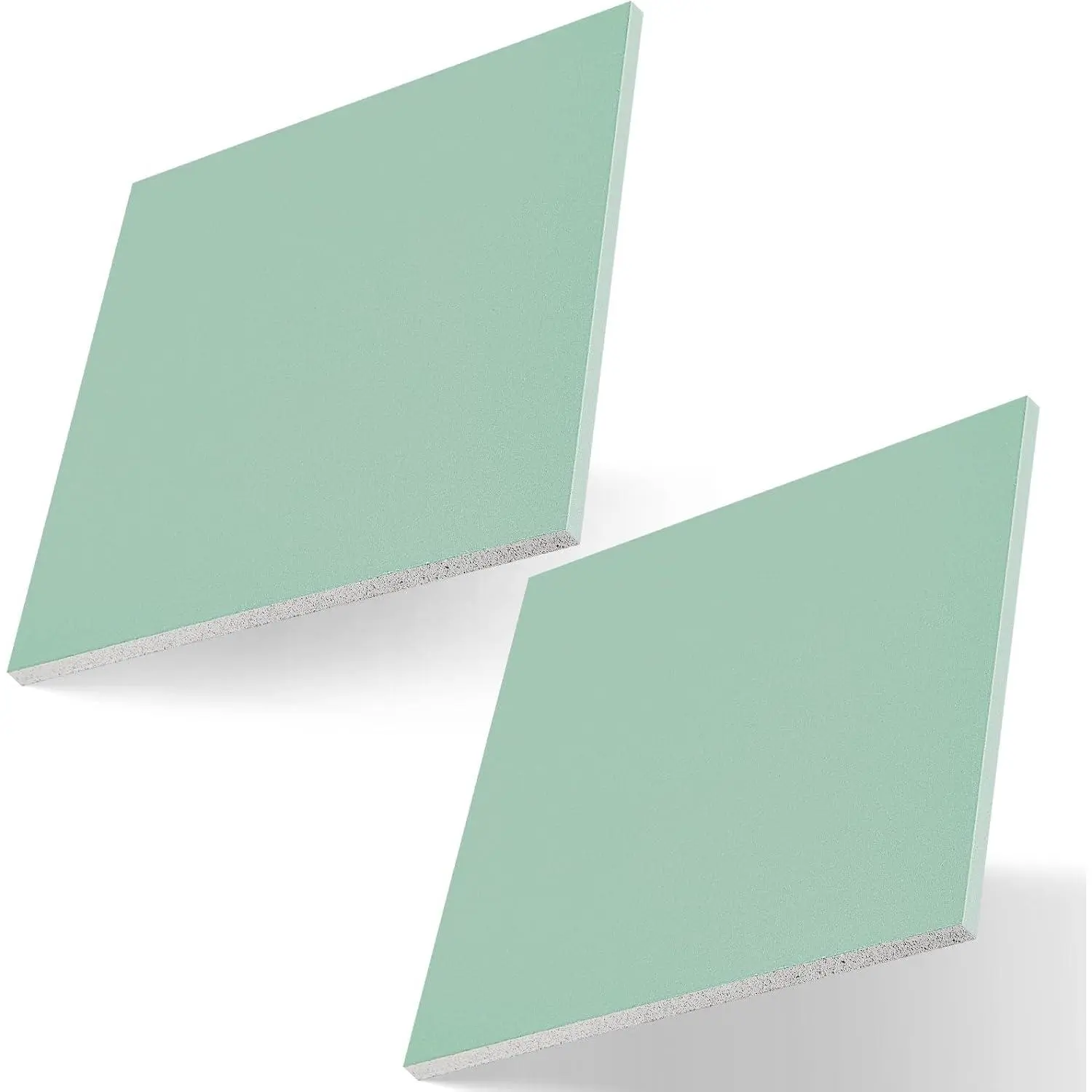 Green Drywall Patch Panels for Wall Repairs, 2 Sheets 6x6 in 1/2 in Thick Plasterboard Repair Panels