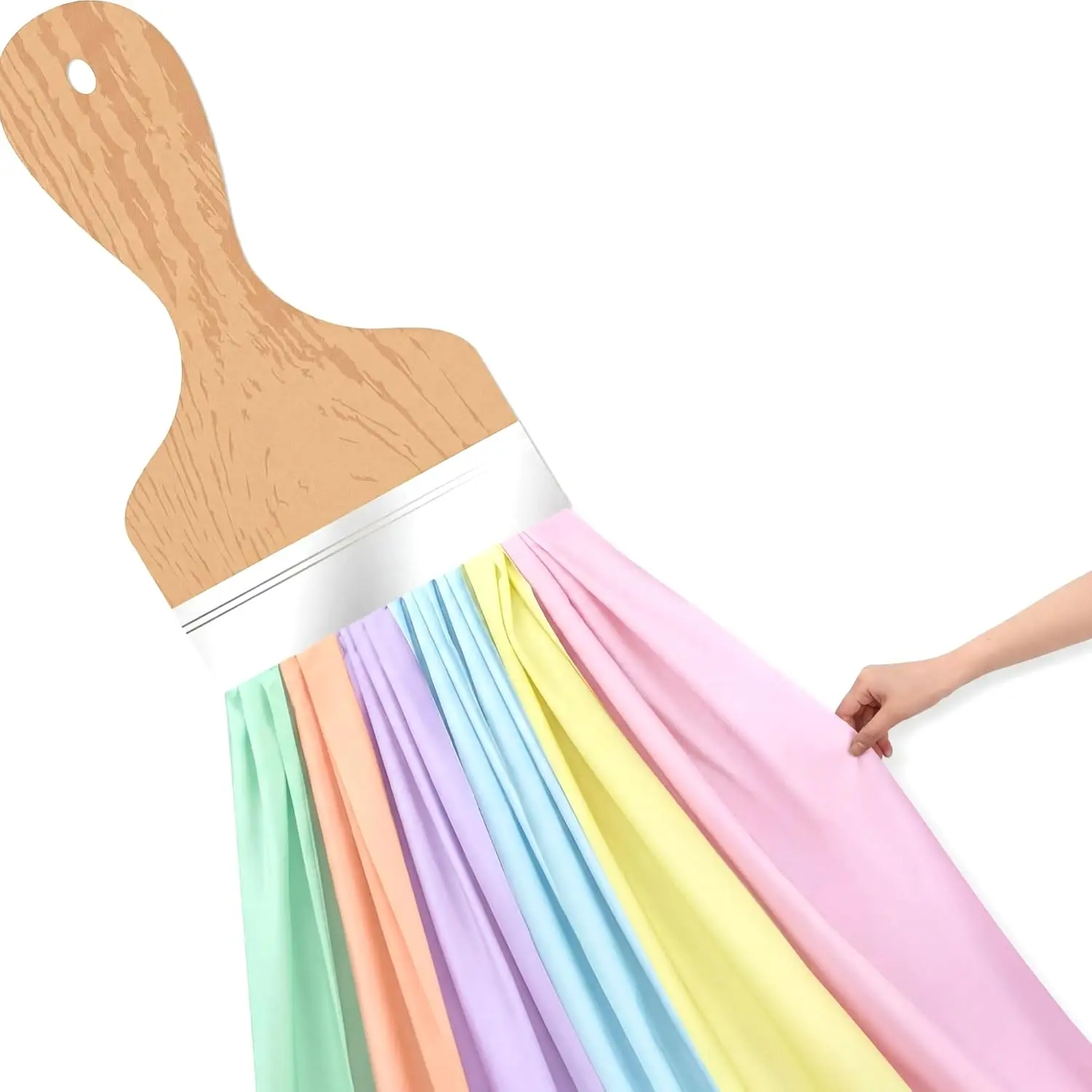 85 Inches  Art Painting Classroom Wall Decor Pastel Rainbow Bulletin Board Decorations DIY  Brush Cutout Rainbow Cloth  to School  of School Chalkboard Decor