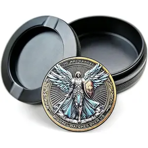 Metal Can | Metal Container | Pouch Container | Small Storage Tin (Angel's Protection)