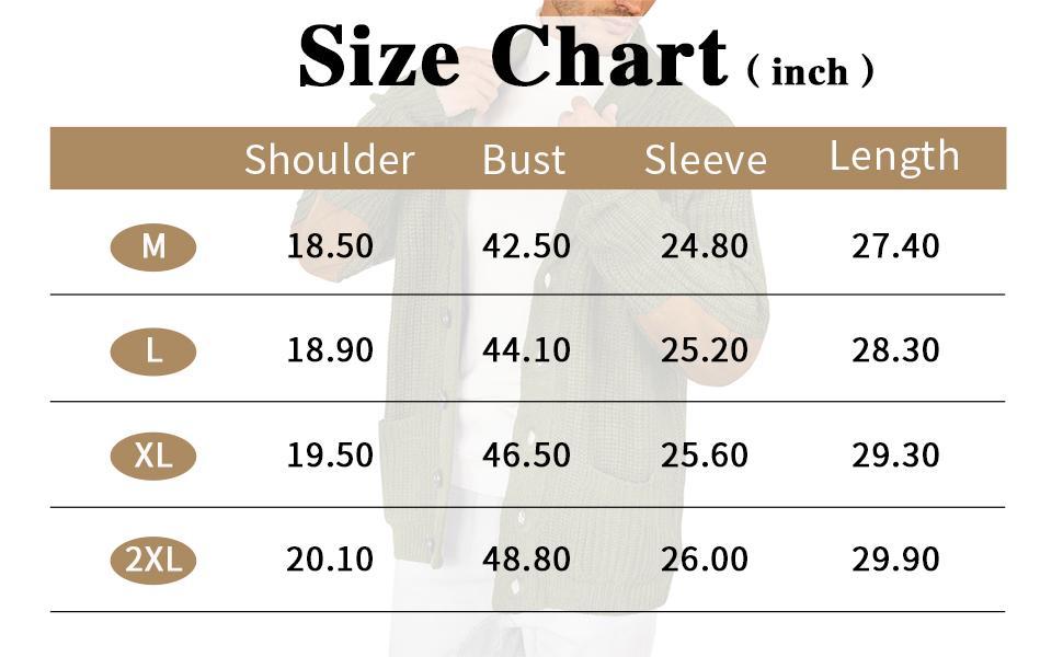 PASLTER Men's Shawl Collar Cardigan Sweater Multi-Color Button Down Knitted Sweaters with Pockets Knitwear Menswear