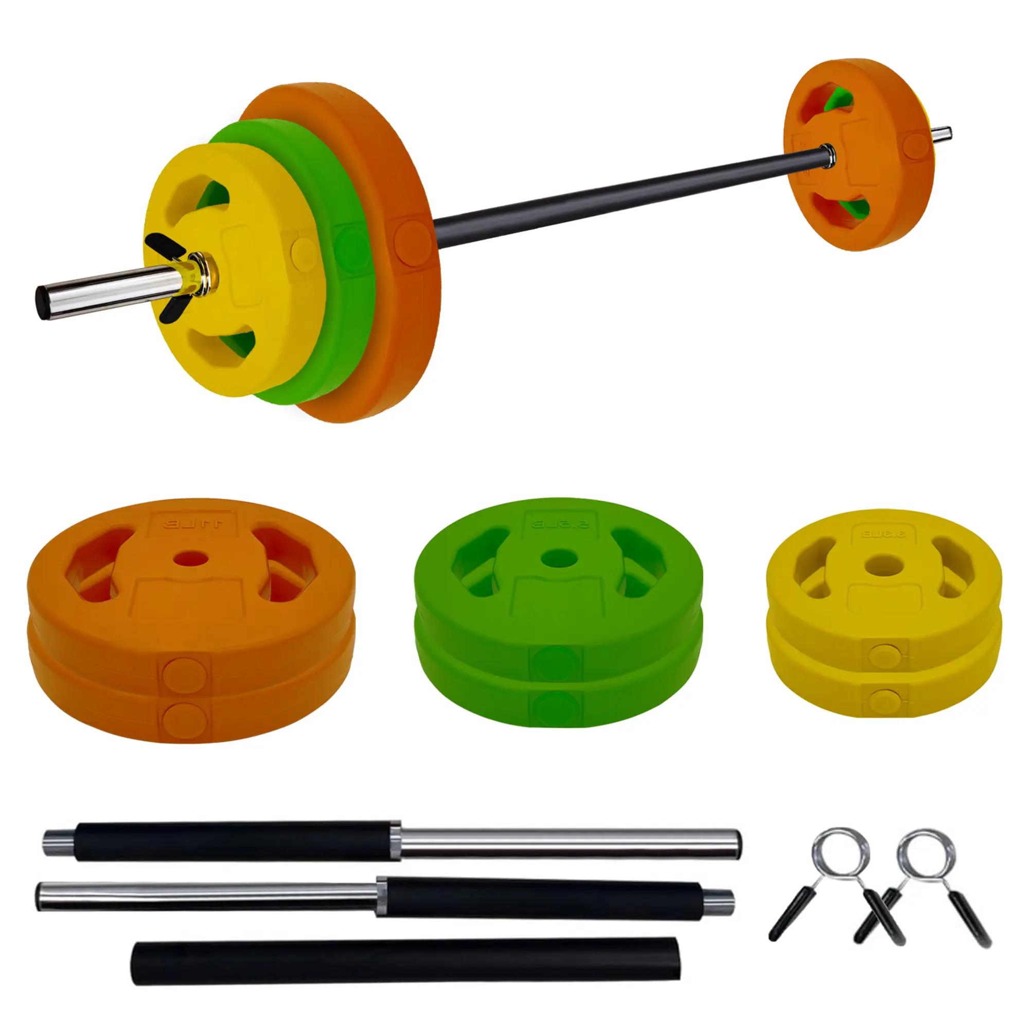 Adjustable Barbell Weight Plates Set 40LB, Free Weights, Durable Home Gym Strength Training Equipment for Men & Women
