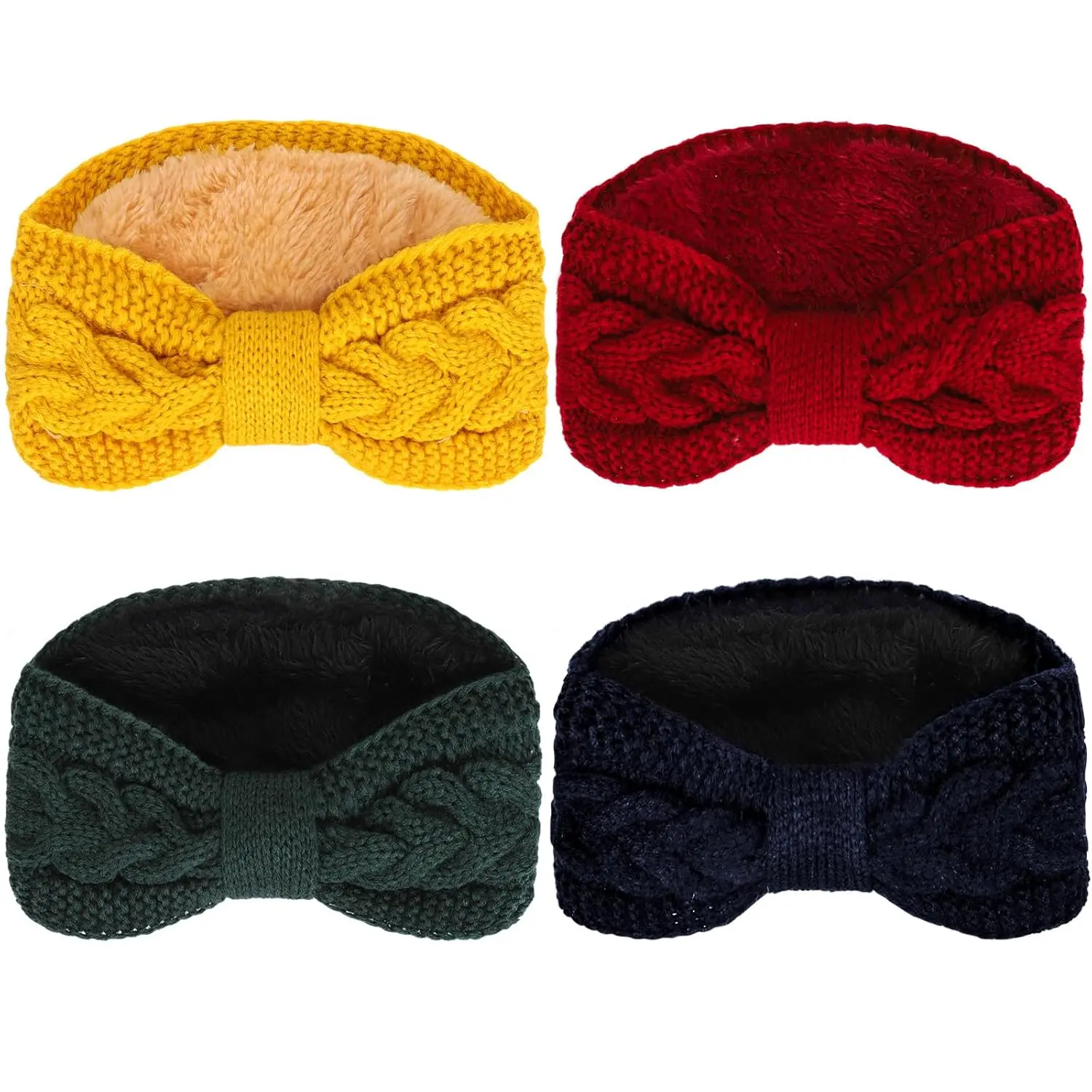 Yellow, Green, Navy Blue, Red