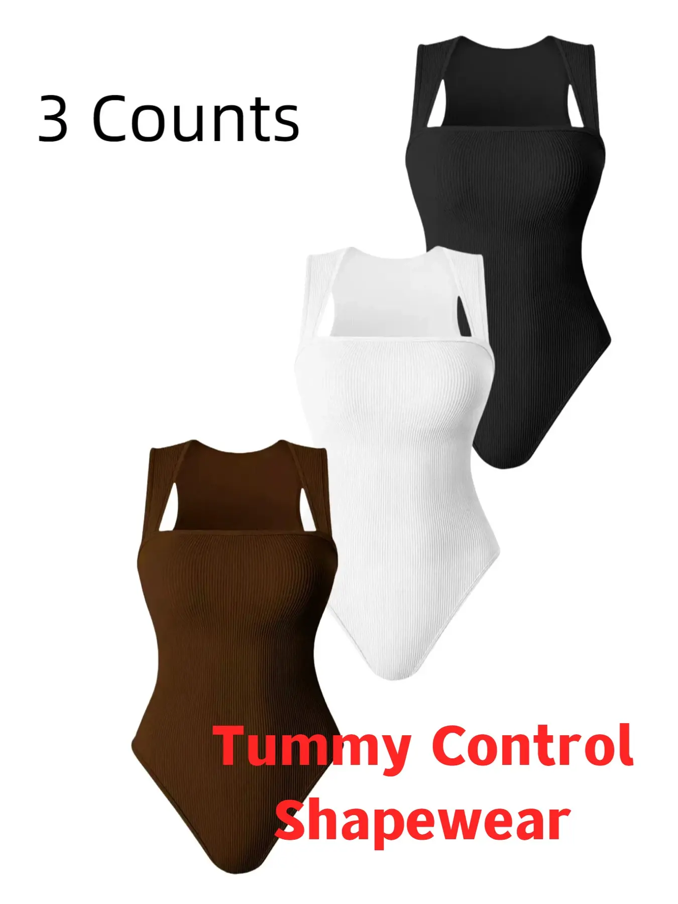 Women's Shapewear Bodysuit Underwear, Comfortable Casual Tummy Control & Butt Lifting, Daily Wear Compression Shirt, Knitted Slimming Fitness