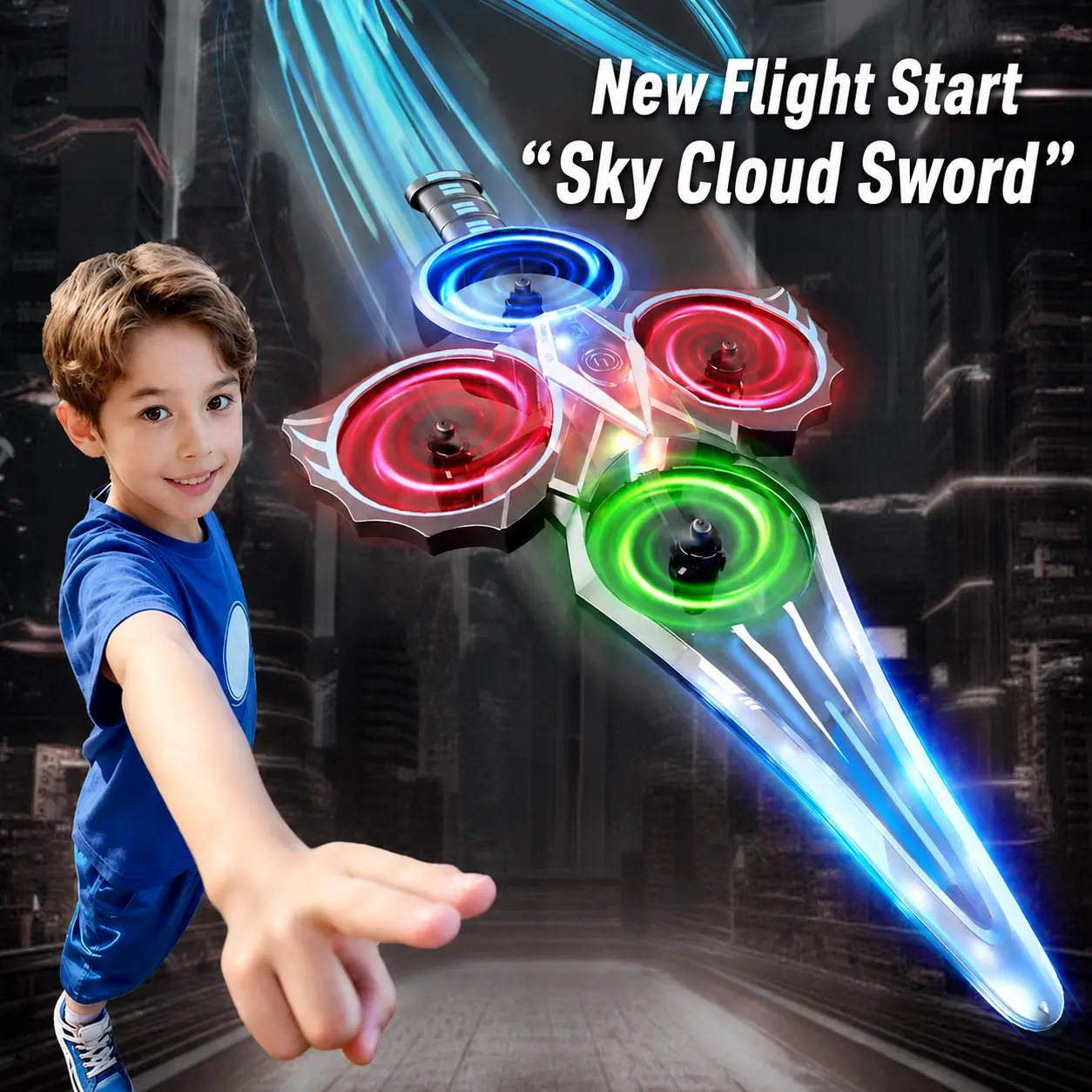 Beginner Remote-Controlled Drone, 360° Stunt Flips, 1-Button Takeoff/Landing, Dual Charging Batteries, Built-In LED Light Effects, Ideal Birthday/Christmas Gift (Toys & Hobbies Electric RC Airplane)