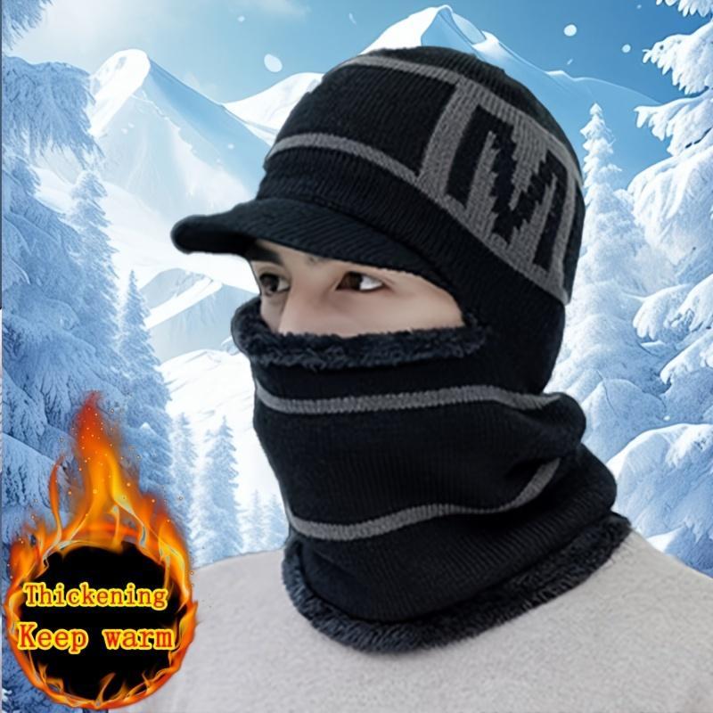 Red Synthetic Balaclava Face Mask - Biker-Ready Cover for Adult Motorcyclists, Cold Weather Windproof Heat-Insulating Fashion Accessory