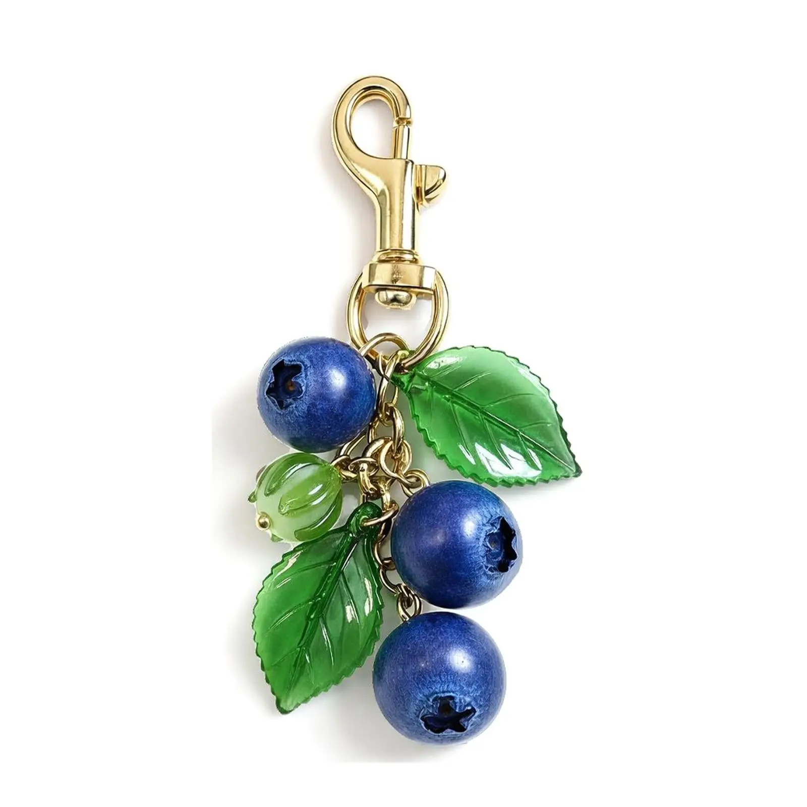 1/10pcs Blueberry Keychain Decor Accessory Fruit Bag Charms for Handbags Tote Bags Purse Charms Cute Fruit Accessories Gift for Women