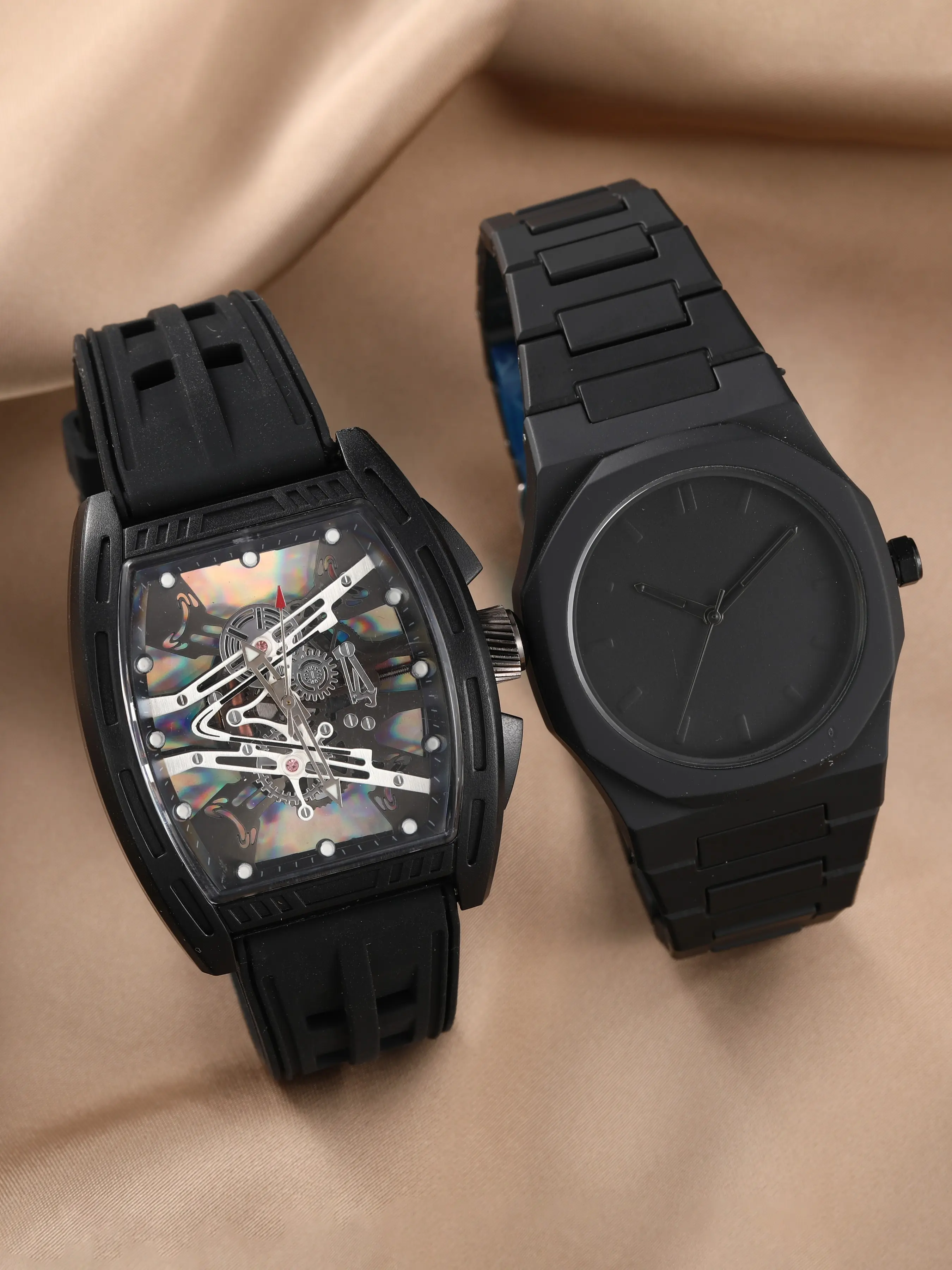 2 Pcs Men's Quartz Watch, Analog Watches, Wristwatch, Simple Business Casual Style, Fashion Sporty Elegant Men's Watch, Suitable for Daily Use, Perfect Gift for Yourself
