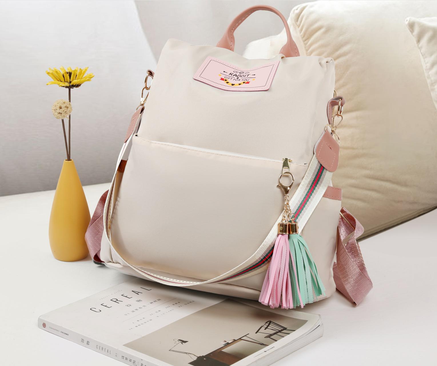 2026 New Korean Style Fashionable Versatile Anti-Theft Student Backpack for Women, Travel Canvas Backpack