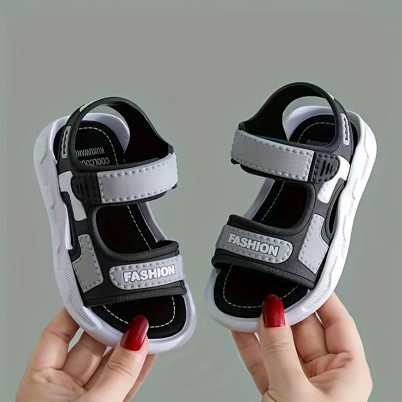 New(New)Boys and Girls Summer Sandals - Soft Sole Lightweight PVC Upper, Black Rubber Outsole, Casual Beach Shoes