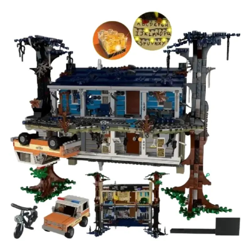2287PCS/PZS double-layer reversible urban interconnected building bricks, parallel size two-way house hard assembled building model 11538, male and female puzzle creative DIY handmade desktop decoration educational toys, Collectible Construction Set