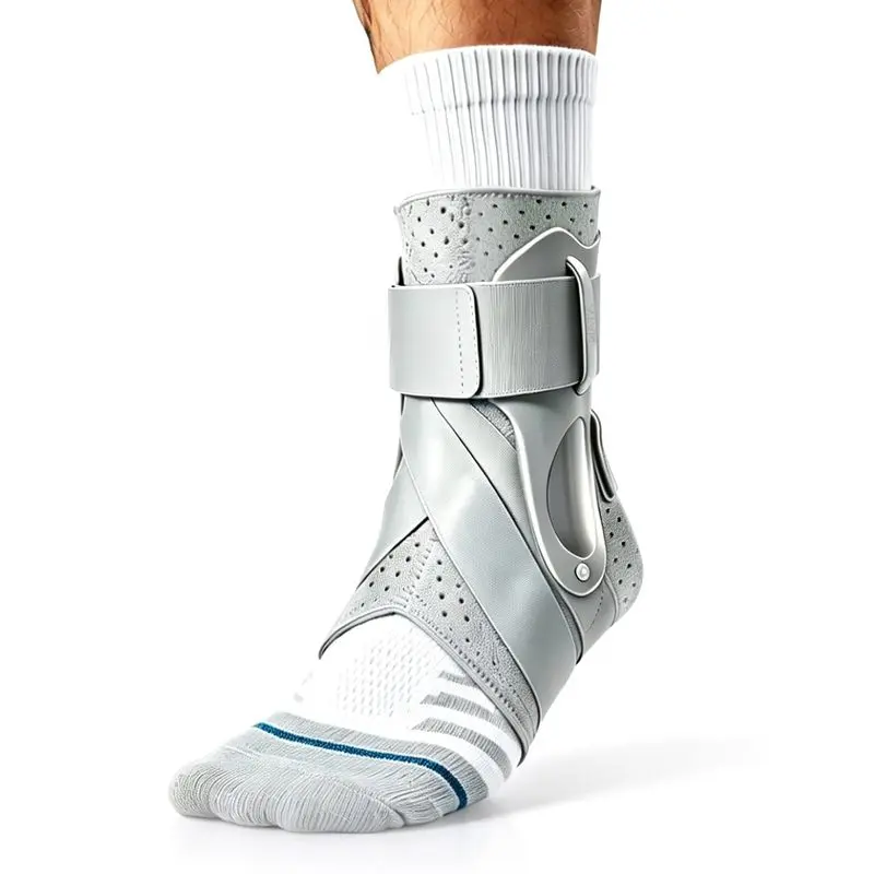 Left Ankle Brace for Women & Men - Ankle Support Sprained Ankle Brace for Achilles,Tendon,Sprain,Injury Recovery,Ankle Support Brace for Running, Basketball, Football (Grey,M,Left)