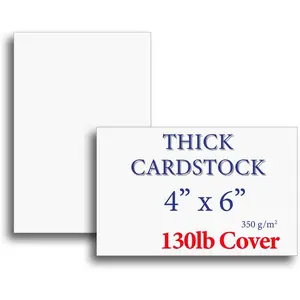 Extra Heavy Duty White 4"x6" 130lb 350gsm Thick Bright Blank Cardstock 100 Sheets Smooth for Postcard Wedding Invitations Recipe Flash Index Cards