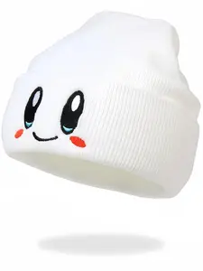 Cute Cartoon Embroidered Hat, Casual Soft Comfortable Knit Hat for Fall & Winter, Warm and Stylish Beanies for Men & Women, Knitted Winter Hat