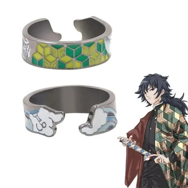 Anime peripheral Ghost Slayer: My Wife Shanyi Tomioka Yoshitomo You Bean Charcoal Jiro Can Open and Close Ring Ring