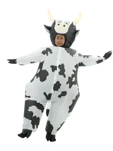 Inflatable Cow Costume for Adults, Funny Blow Up Cow Suit, Animal Cosplay for Halloween Party, Carnival Festival
