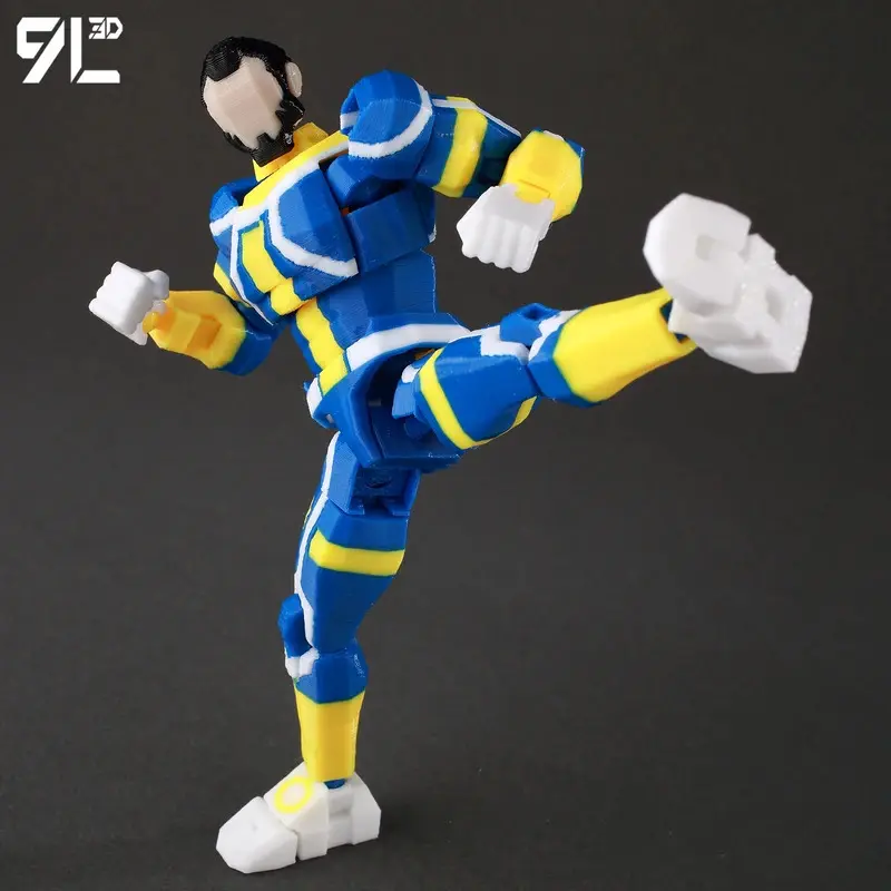 First Edition Finished Goods 3D Printed Invincible T13 Soldier Dummy Figure, 13-15cm (5.5 inches) Tall (14cm Option), 30+ Articulation Points, Artist-Friendly Flexible Joints, Interchangeable Parts, Stress Relief Toy Gift for 14+y, Valentine's Day Present