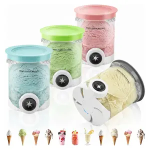 4 Pack Creami Swirl Pints and Lids for Ninja, Compatible with NC700 Series, NC701, NC701C, Creami Containers for Swirl Ice Cream & Soft Serve Makers, BPA-Free & Dishwasher Safe