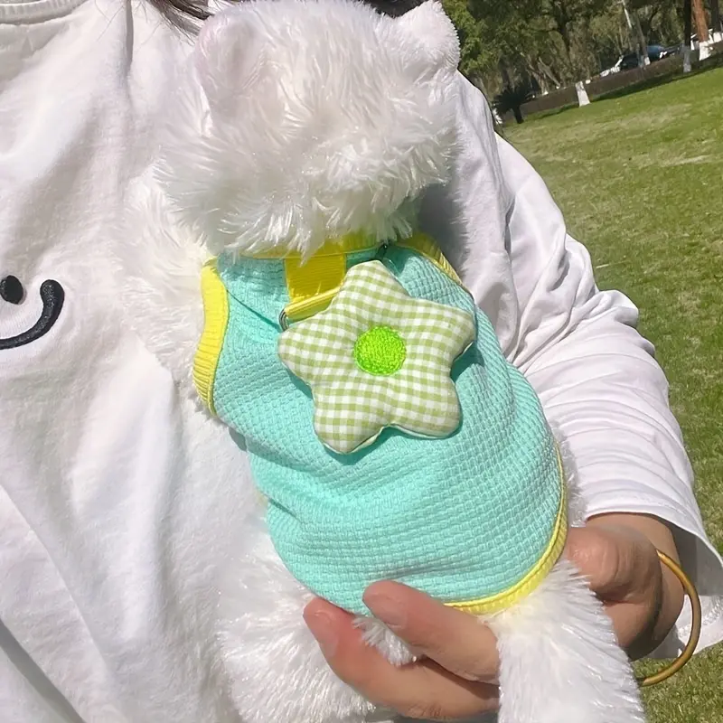 Pet Cat And Dog Clothes Spring Summer New Waffle Pet Vest Small And Medium Dogs Teddy Poodle Bichon Dog Apparel