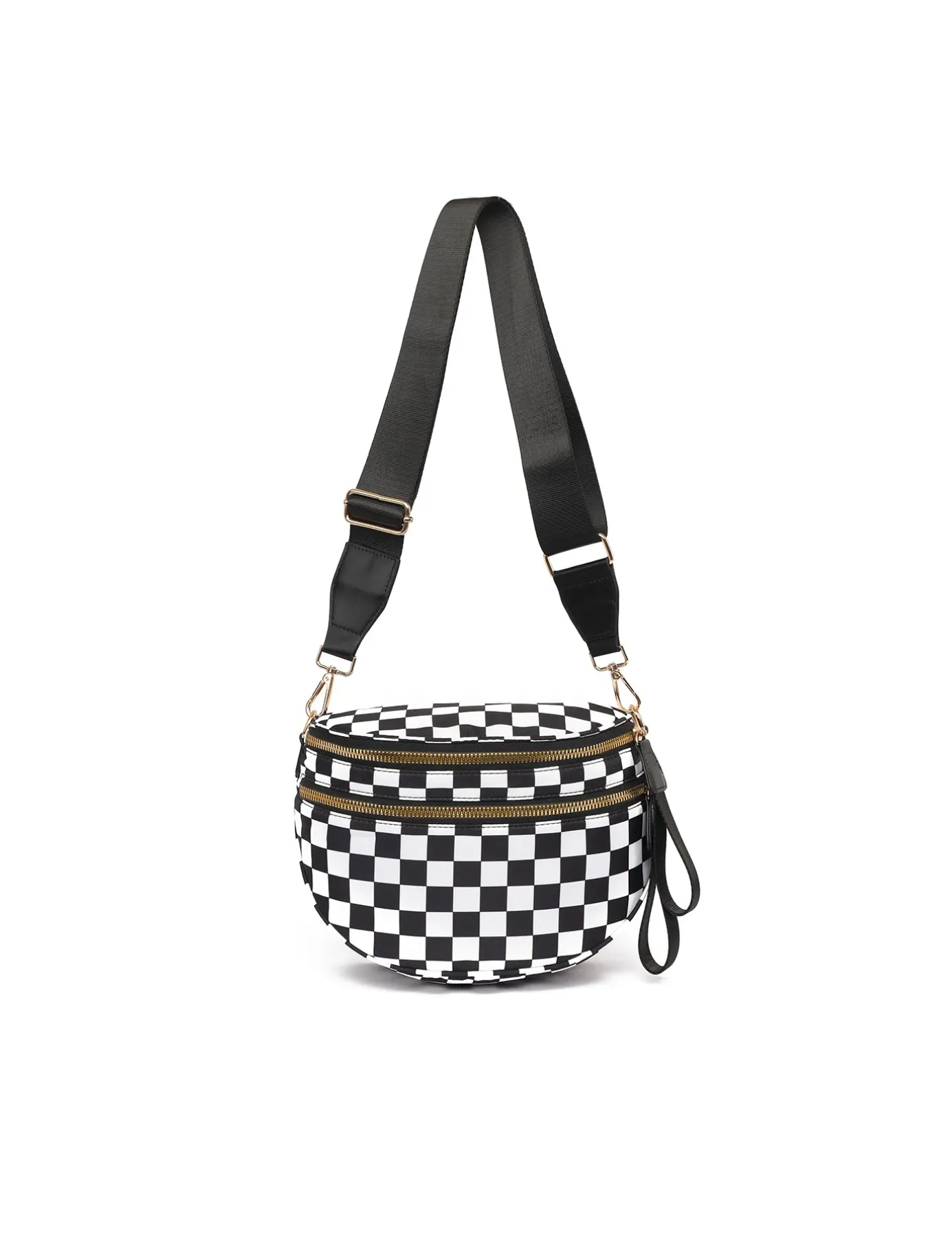 Checkerboard Pattern Messenger Bag, Adjustable Shoulder Strap, Waterproof Phone Bag, Fashionable Commuter Crossbody Bag, Trendy Crossbody Bag