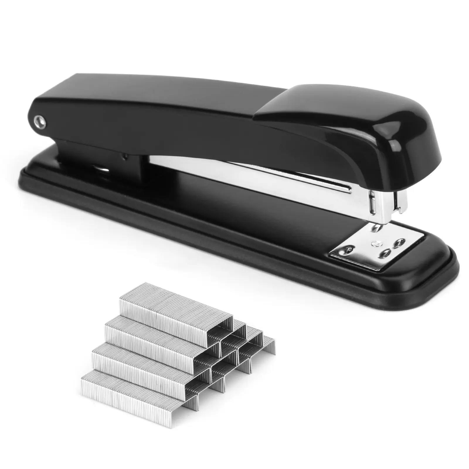 Manual Desktop Stapler with 1000 Staples, Metal Material, 25 Sheets Capacity, Compatible with 26/6, 24/6 Staples, Office Binding Supplies, Office Accessories, Home Office