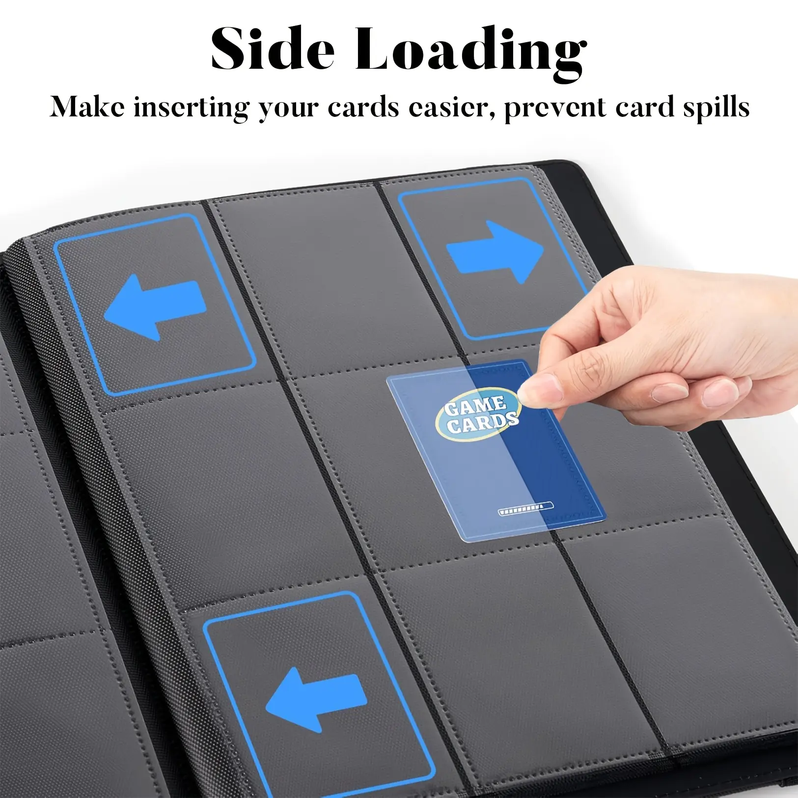 1 Pack 9 Pockets Trading Card Binder, Each Card Binder Can Hold Up540 Cards, Fit For PTCG, Baseball, Football, Basketball, K-pop Photocard