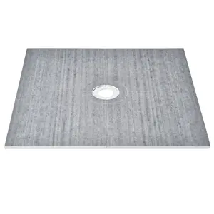 VEVOR Shower Curb Kit, 72" x 72" Shower Pan Kit with 6.3" Central Drain, Lightweight EPS Shower Installation Kits with 2 Waterproof Cloths, Shower Pan Slope Sticks Fit for Bathroom