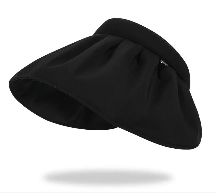 2025 Banana Shell Sun Visor Cap with Female  Protection in Summer Covering Face Beach Visor Riding Empty-top Bucket Hat