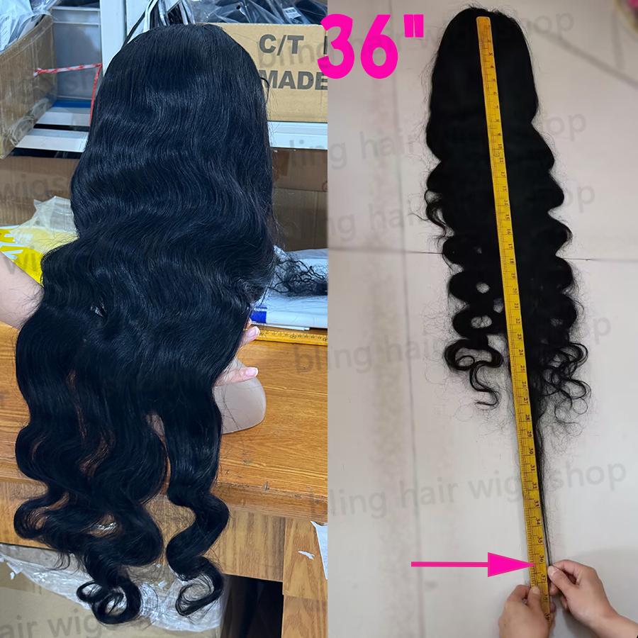 Bling Hair 13x6 Body Wave Lace Wigs 13x6 13x4 Hd Transparent Lace Frontal Human Hair Wigs 180 Density Pre Plucked Natural Hairline For Black Women