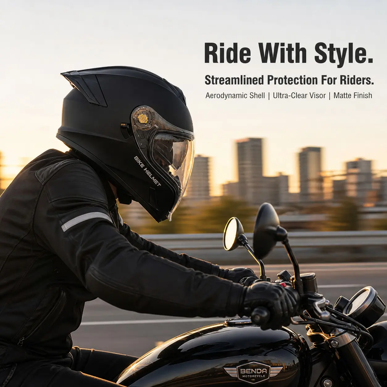 Unisex Retro Dual-Layer Helmet, UV Protection Full Coverage, Suitable for Cruisers & Scooters, All-Season Riding Gear