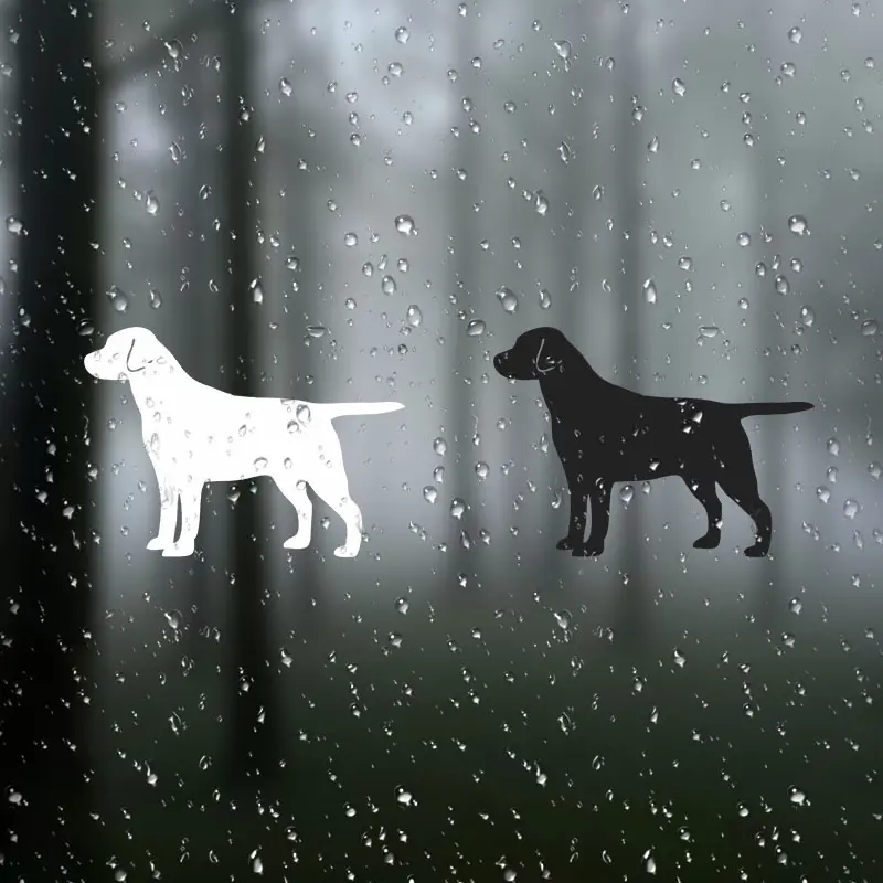 Labrador Retriever Vinyl Sticker, Puppy Design, Durable Adhesive Material, Car Decal for Doors Windows Laptops Bags Furniture Bumpers