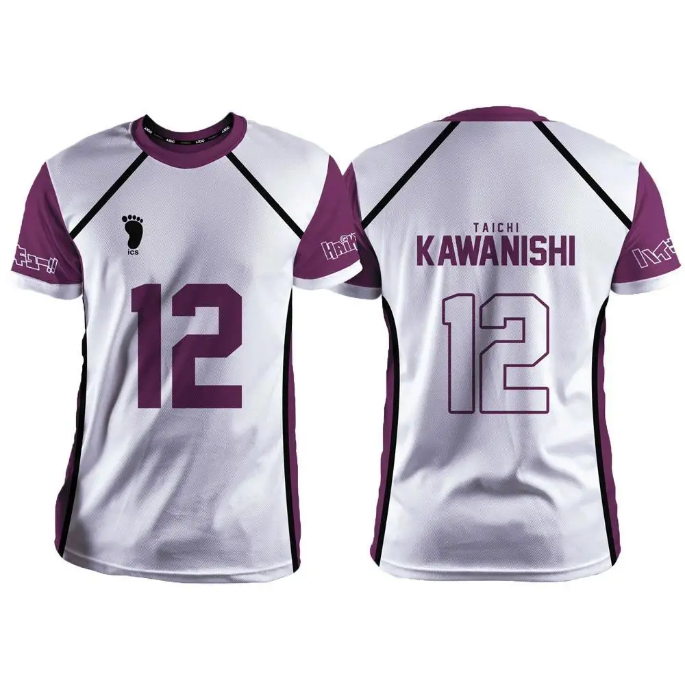 Haikyuu Shiratorizawa Cartoon Anime Cosplay Men Jersey Summer Short Sleeve Children Tee Tops 2025 Fashion Women T-shirt