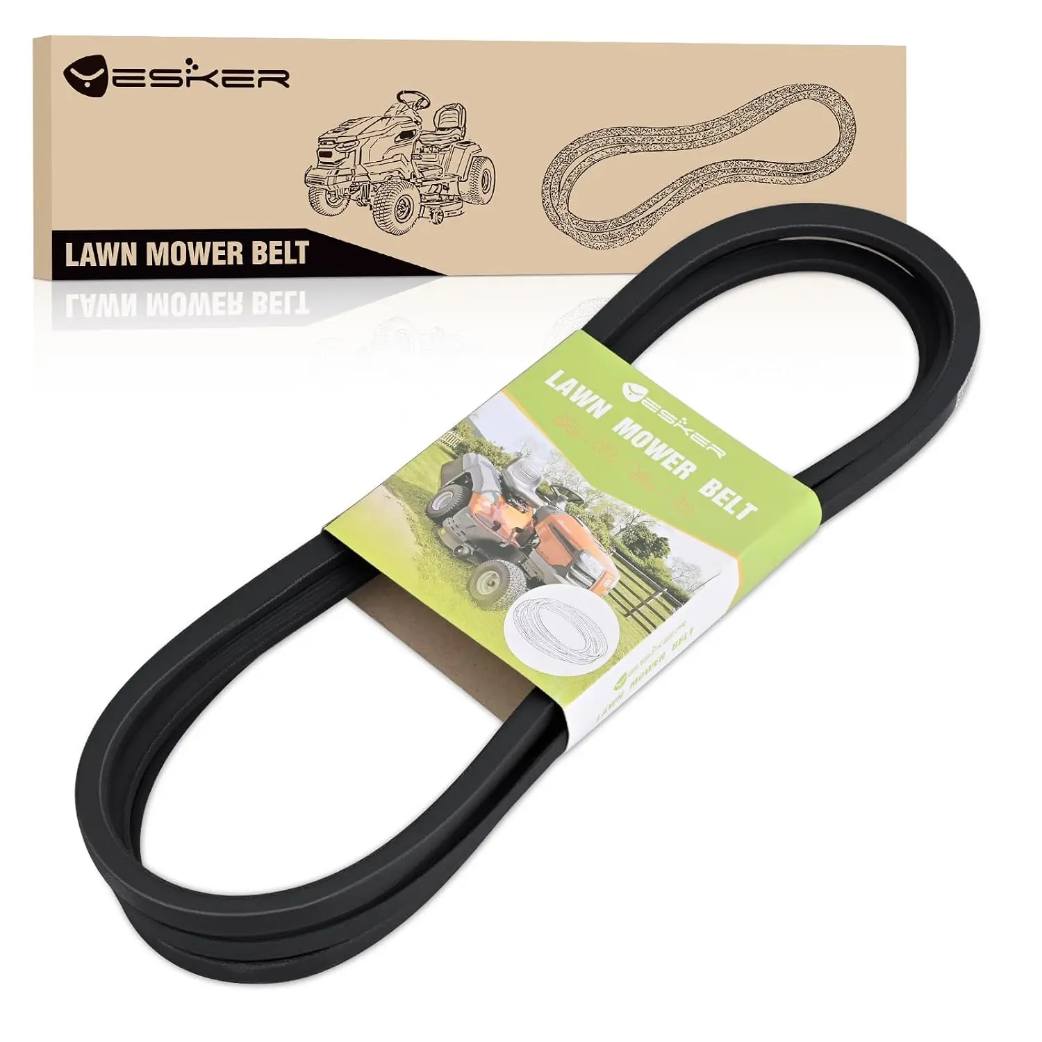 Yesker GX25628 Deck Drive Belt for John Deere 42 inch Deck Belt Length 118.63 Inch Lawn Mower Belts for John Deere Z315E Z320M Z320R Z335E Z335M Z345M Z345R ZTrak Zero-Turn Mowers Durable Aramid Cord