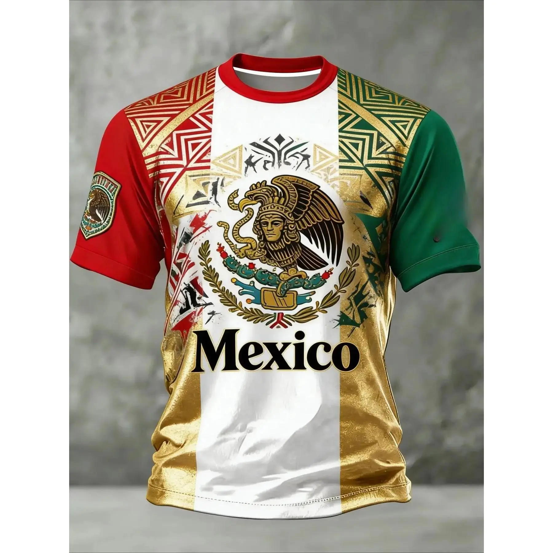 Mexico Soccer Jersey Men, Football Jerseys, Aztec Pattern Shirt, Mexico Pride Futbol Tee, Eagle Crest Fan Apparel#ModoPartido