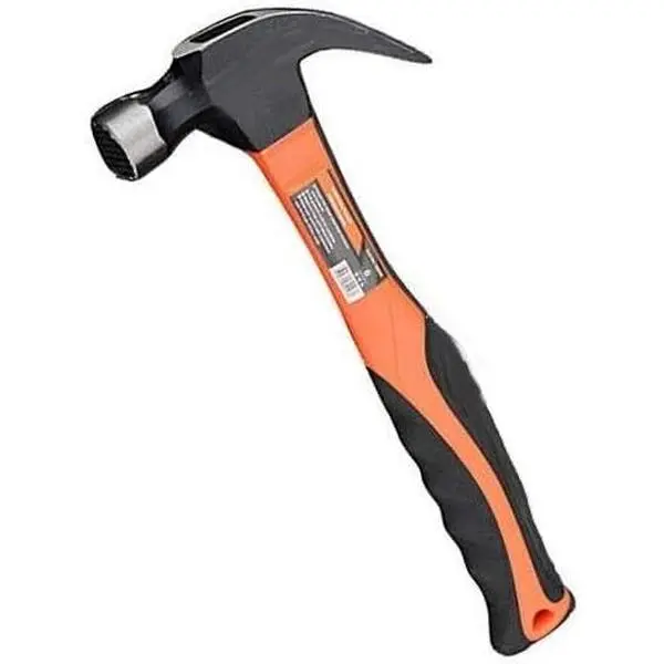 Pro 20 oz Claw Hammer -   Starter - Forged Fine Grain Harden Steel  - Heavy Duty Fiberglass Shaft - Ergo Cushion Grip - Roofing Hammer