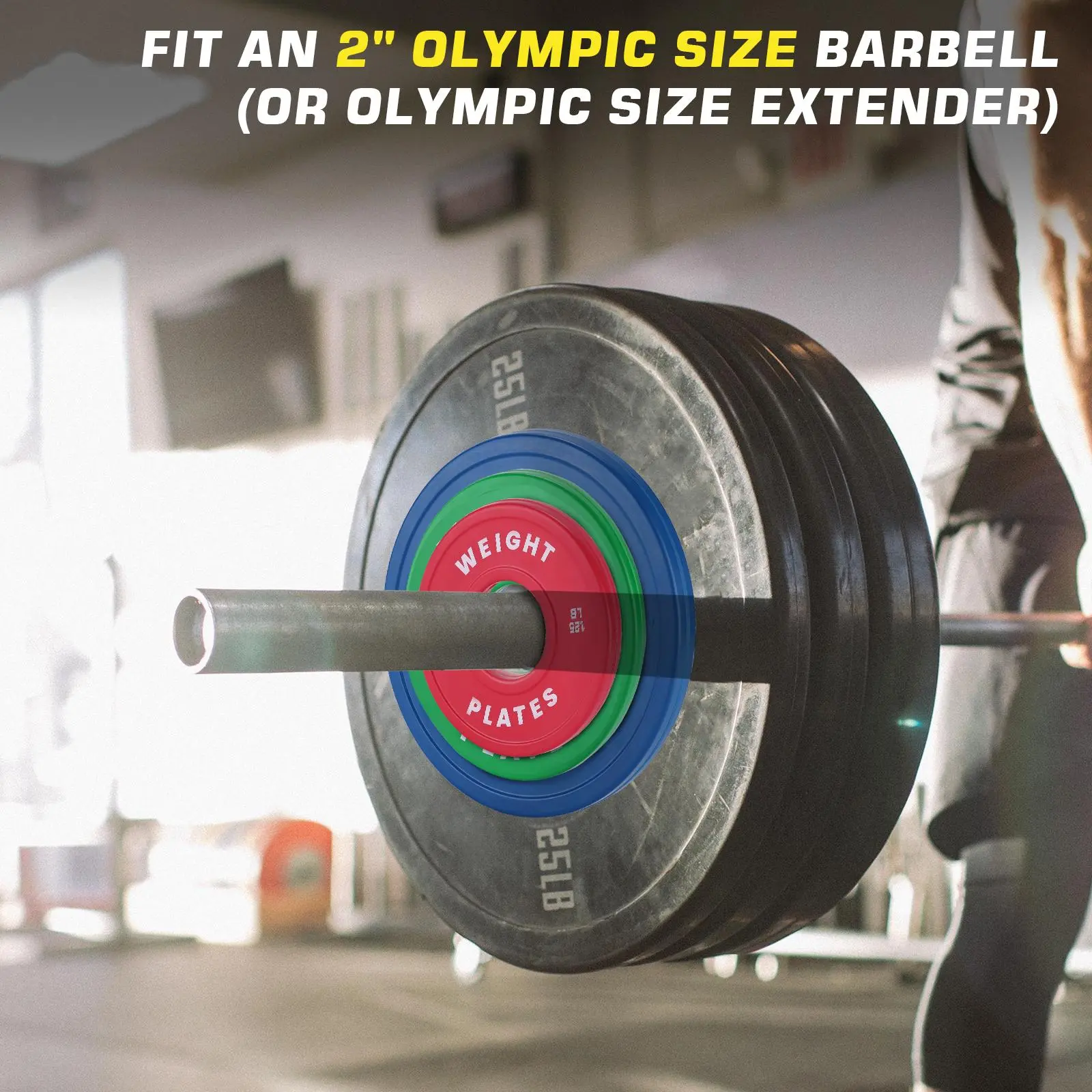 Rubber-Coated Steel Fractional Change Plates Set – 2" International Games Weight Plates for Strength Training & Barbell Lifting – Includes 1.25LB, 2.5LB, 5LB, 10LB, 17.5LB, 37.5LB – Micro Loading – Standard Size