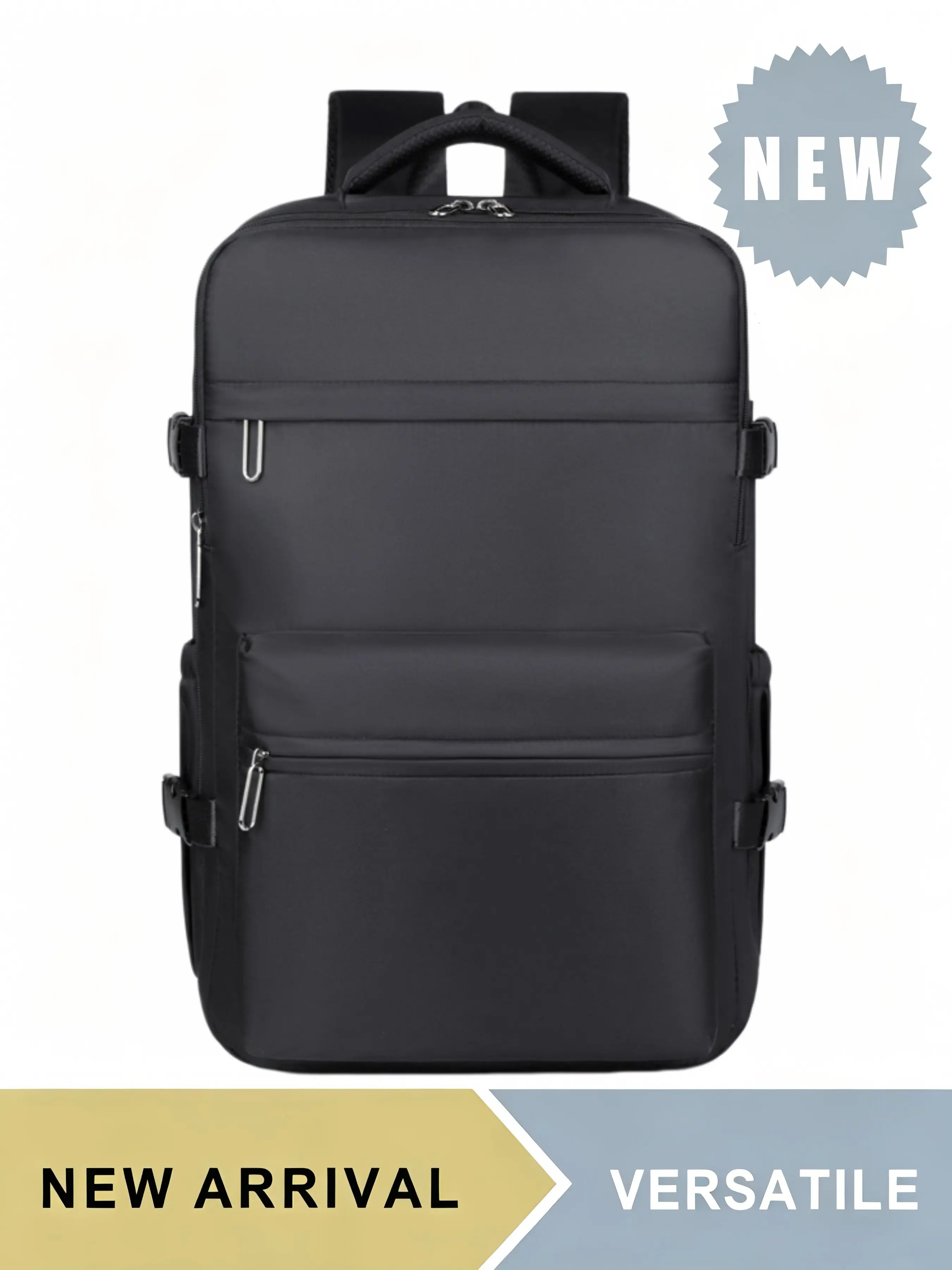 Sleek Water Resistant Laptop Backpack for Men & Women, Large Capacity Business Travel Daypack with Luggage Strap & Multi Pockets, Casual School Bookbag, Multiple Colors Available, Ideal for Daily School Travel Hiking Picnic Outdoor Activities